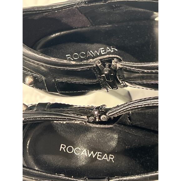 Rocawear Women’s Leather Studded Stiletto Heels Fairy Evening Goth Size 10 Black - Picture 5 of 7